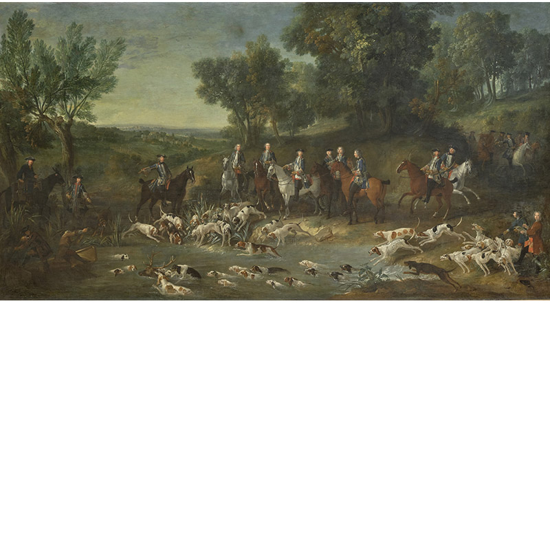 Peinture de Jean-Baptiste Oudry, Louis XV chassant le cerf dans la forêt de saint Germain