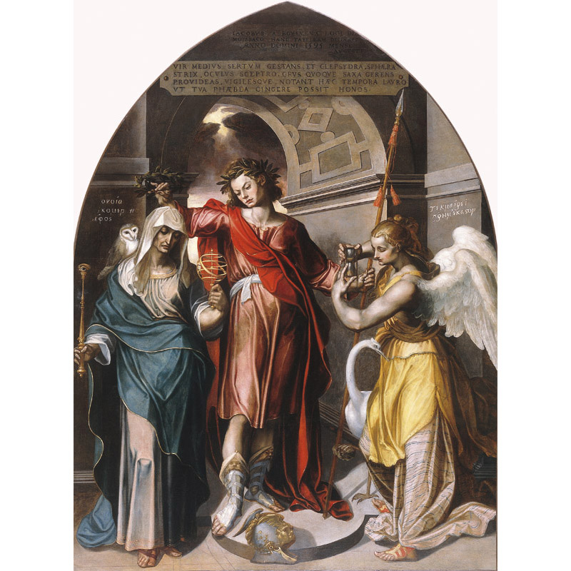 Tableau représentant trois personnages qui sont des allégories de la Providence, l'Honneur et la Vigilance.