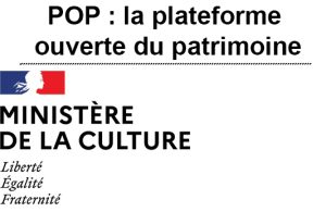 POP : La plateforme ouverte du patrimoine illustrée du logo du ministère de la culture