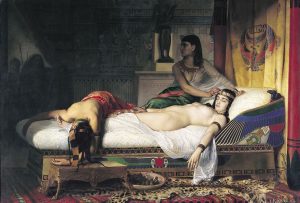 Jean-André RIXENS, La mort de Cléopâtre, huile sur toile, 1874