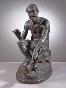 Charles PONSIN-ANDARAHY, Conteur arabe, bronze, 1873