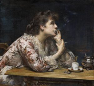 Amélie BEAURY-SAUREL, Dans le bleu, huile sur toile, 1838