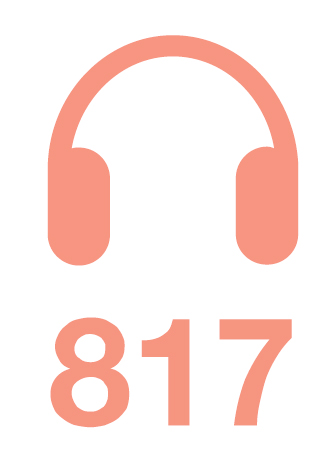 Pictogramme rose signalant le parcours audioguidé d'Hortense Belhôte