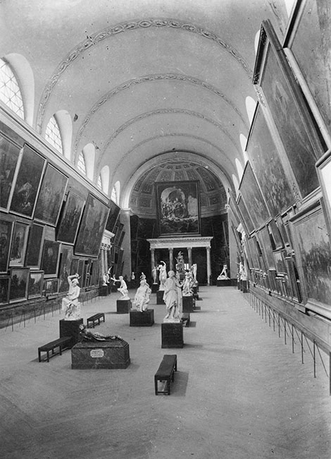 Vue du Temps des Arts, installation datée de 1832. L'installation a vocation à masquer le caractère religieux de l'église.
